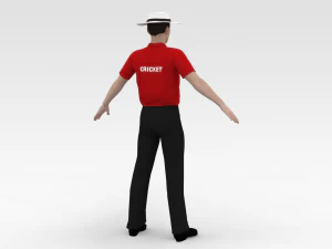 &Aacute;rbitro de cr&iacute;quet Modelo 3D