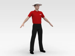 &Aacute;rbitro de cr&iacute;quet Modelo 3D