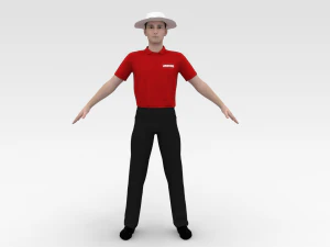 &Aacute;rbitro de cr&iacute;quet Modelo 3D