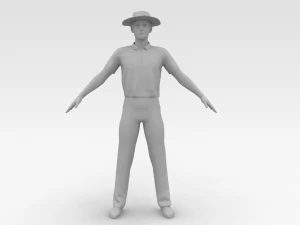 &Aacute;rbitro de cr&iacute;quet Modelo 3D