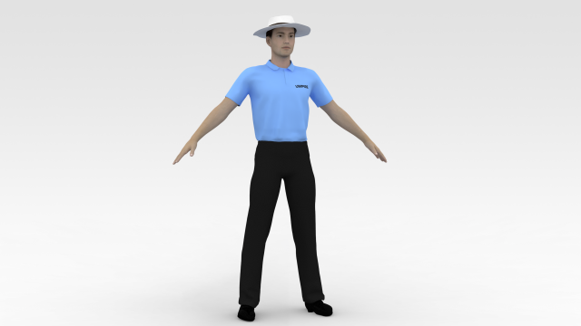 Cricket Umpire 3D 모델 .c4d .max .obj .3ds .fbx .stl .blend 