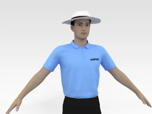 Cricket Umpire 3D Model