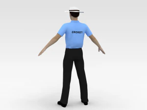 Cricket Umpire 3D Model