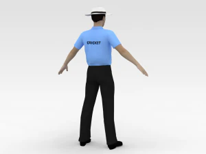 Cricket Umpire 3D Model