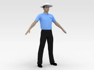 Cricket Umpire 3D Model