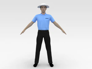 Cricket Umpire 3D Model