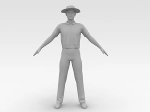 Cricket Umpire 3D Model