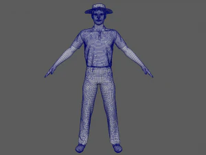 Cricket Umpire 3D Model
