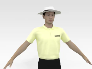 Cricket Umpire 3D Model