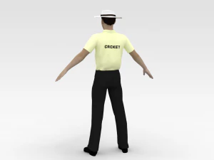 Cricket Umpire 3D Model