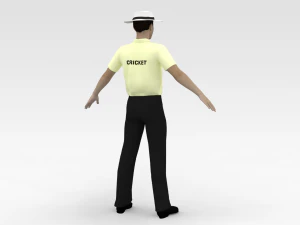 Cricket Umpire 3D Model