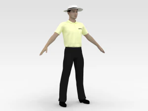 Cricket Umpire 3D Model