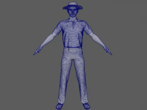 Cricket Umpire 3D Model