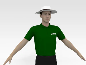 Cricket Umpire 3D Model