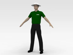 Cricket Umpire 3D Model