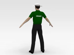Cricket Umpire 3D Model