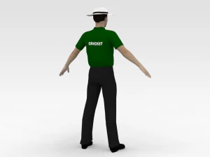 Cricket Umpire 3D Model