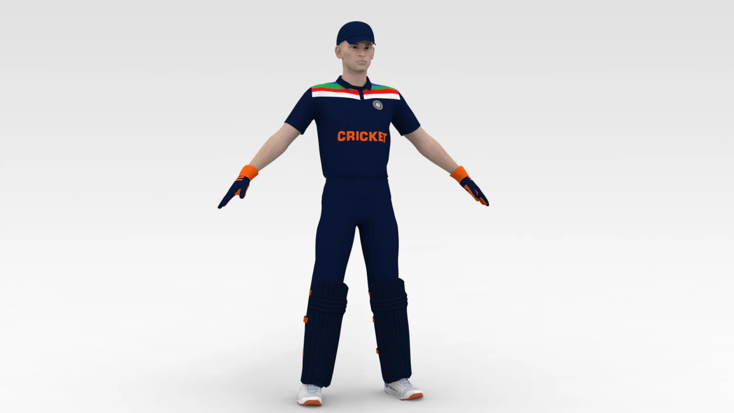 Cricket Wicket Keeper 3D Model .c4d .max .obj .3ds .fbx .stl .blend 