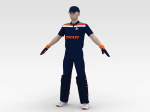 Cricket Wicket Keeper 3D Model