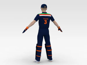 Cricket Wicket Keeper 3D Model