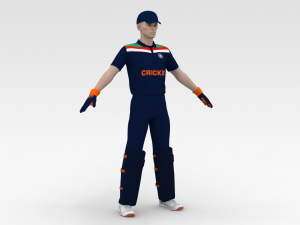 Cricket Wicket Keeper Model 3D