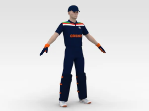 Cricket Wicket Keeper 3D Model