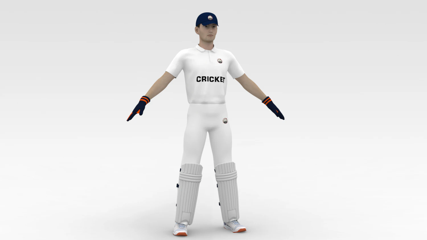 Cricket Wicket Keeper 3D Model .c4d .max .obj .3ds .fbx .stl .blend 
