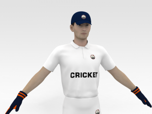 Cricket Wicket Keeper 3D Model