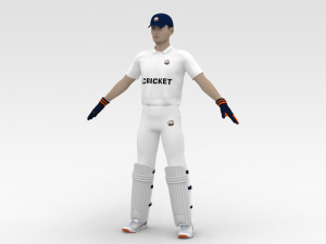 Cricket Wicket Keeper 3D Model