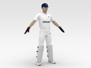 Cricket Wicket Keeper 3D Model