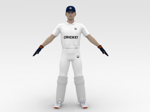 Cricket Wicket Keeper 3D Model