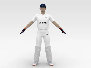 Cricket Wicket Keeper 3D Model