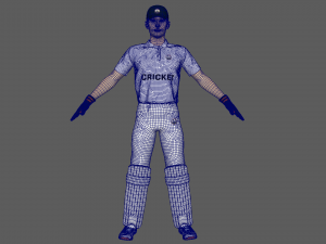 Cricket Wicket Keeper 3D Model