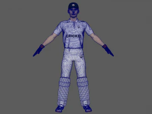 Cricket Wicket Keeper 3D Model