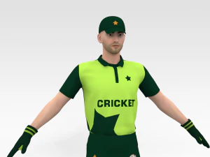 Goleiro de postigo de cr&iacute;quete Modelo 3D