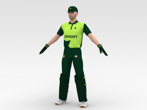 Cricket Wicket Keeper 3D Model