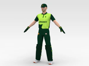 Goleiro de postigo de cr&iacute;quete Modelo 3D