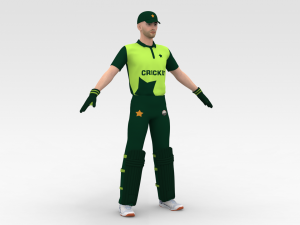 Cricket Wicket Keeper 3D Model
