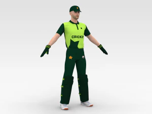 Goleiro de postigo de cr&iacute;quete Modelo 3D