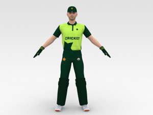 Cricket Wicket Keeper 3D Model