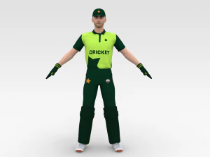 Goleiro de postigo de cr&iacute;quete Modelo 3D