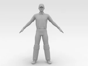 Goleiro de postigo de cr&iacute;quete Modelo 3D