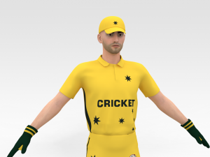 Cricket Wicket Keeper 3D Model