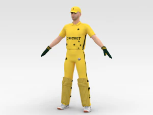 Cricket Wicket Keeper 3D Model
