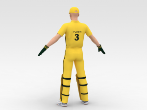 Cricket Wicket Keeper 3D Model