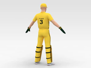 Cricket Wicket Keeper 3D Model