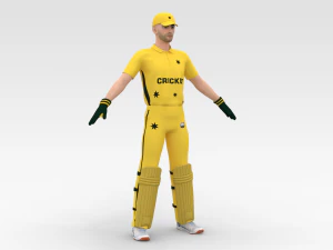 Cricket Wicket Keeper 3D Model