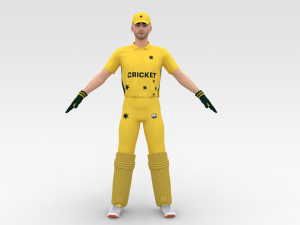 Cricket Wicket Keeper 3D Model