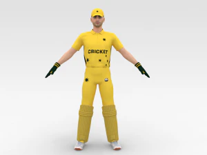 Cricket Wicket Keeper 3D Model