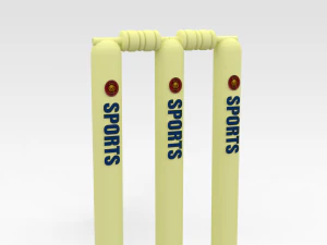 Cricket Wickets 3D Model